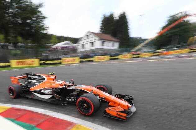 McLaren s Belgian driver Stoffel Vandoorne pictured in action during the Spa-Francorchamps Formula One Grand Prix of Belgium race, in Spa-Francorchamps, Sunday 27 August 2017. BENOITxDOPPAGNE  x05153050x