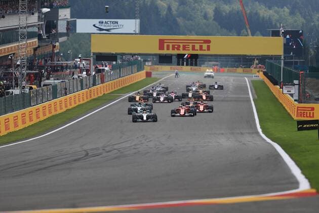 27th August 2017, Circuit de Spa-Francorchamps, Belgium; Belgium Grand Prix, Race Day; Lewis Hamilton - Mercedes AMG Petronas F1 W08 EQ Energy+ leads the race start at Spa xOctanex  ActionPlus11922309