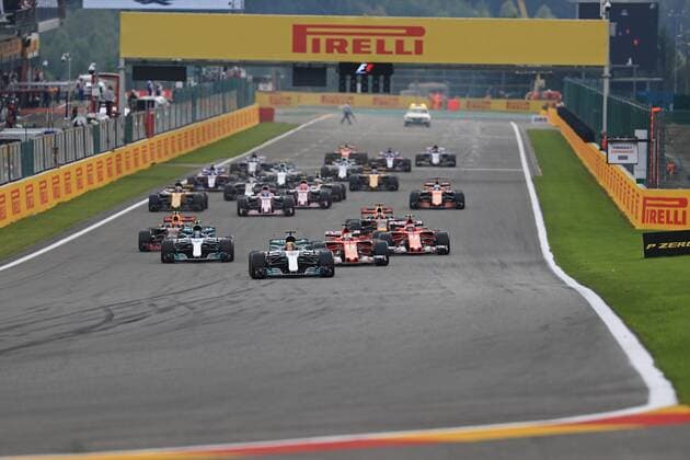 27th August 2017, Circuit de Spa-Francorchamps, Belgium; Belgium Grand Prix, Race Day; Lewis Hamilton - Mercedes AMG Petronas F1 W08 EQ Energy+ leads the race start at Spa xOctanex  ActionPlus11922311