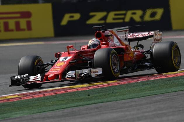 Ferrari s German driver Sebastian Vettel pictured during the Spa-Francorchamps Formula One Grand Prix of Belgium race, in Spa-Francorchamps, Sunday 27 August 2017. NICOLASxLAMBERT  x05153329x