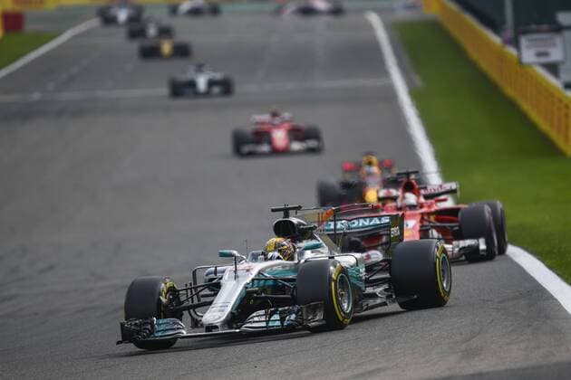 Mercedes British driver Lewis Hamilton pictured during the Spa-Francorchamps Formula One Grand Prix of Belgium race, in Spa-Francorchamps, Sunday 27 August 2017. NICOLASxLAMBERT  x05153371x