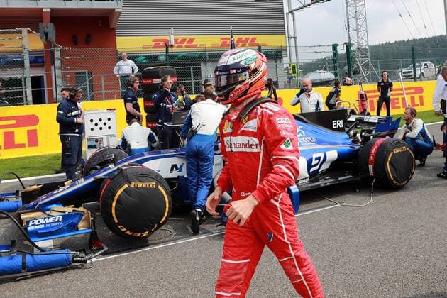27.08.2017 - Race, Kimi Raikkonen (FIN) Scuderia Ferrari SF70H Belgian Grand Prix, Spa-Francorchamps 24 - 27 August 2017 27.08.2017 - Race, Kimi Raikkonen (FIN) Scuderia Ferrari SF70H 