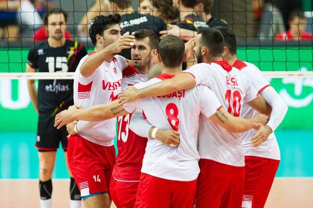 KATOWICE 27.08.2017 SIATKOWKA CEV MISTRZOSTWA EUROPY W PILCE SIATKOWEJ MEZCZYZN LOTTO EUROVOLLEY POLAND 2017 CEV VOLLEYBALL European Championship EM Europameisterschaft MEN BELGIUM - TURKEY BELGIA - TURCJA NZ. RADOSC TURCJA FOT. MICHAL CHWIEDUK FOKUSMEDIA.COM.PL NEWSPIX.PL --- Newspix.pl  170827CHW059
