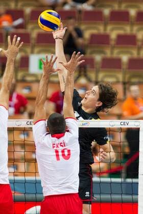 KATOWICE 27.08.2017 SIATKOWKA CEV MISTRZOSTWA EUROPY W PILCE SIATKOWEJ MEZCZYZN LOTTO EUROVOLLEY POLAND 2017 CEV VOLLEYBALL European Championship EM Europameisterschaft MEN BELGIUM - TURKEY BELGIA - TURCJA NZ. TOMAS ROUSSEAUX (BEL) FOT. MICHAL CHWIEDUK FOKUSMEDIA.COM.PL NEWSPIX.PL --- Newspix.pl  170827CHW065