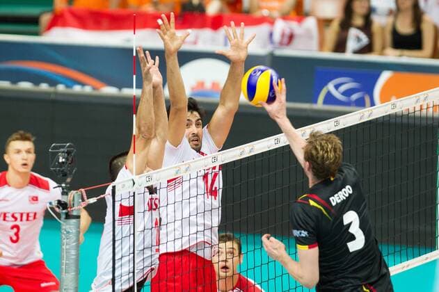KATOWICE 27.08.2017 SIATKOWKA CEV MISTRZOSTWA EUROPY W PILCE SIATKOWEJ MEZCZYZN LOTTO EUROVOLLEY POLAND 2017 CEV VOLLEYBALL European Championship EM Europameisterschaft MEN BELGIUM - TURKEY BELGIA - TURCJA NZ. FAIK SAMED GUNES (TUR) FOT. MICHAL CHWIEDUK FOKUSMEDIA.COM.PL NEWSPIX.PL --- Newspix.pl  170827CHW081