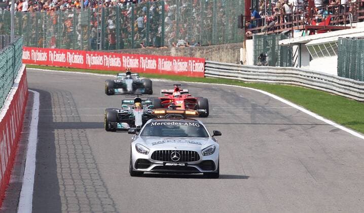 Safetycar, formula 1 GP, Belgien in Spa, 27.08.2017 Photo:mspb Stiefel Safetycar; formula 1 GP, Belgien