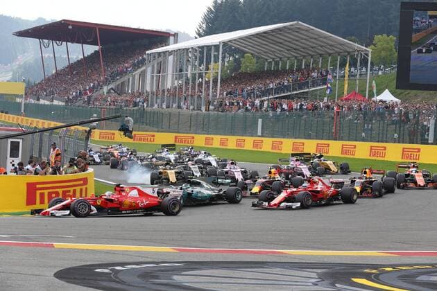 Start F1 GP Belgien, Grosser Preis von Belgien 2017, Rennen, Motorsport, Formel 1, 27.08.2017, Spa-Francorchamps Copyright: xEIBNER JERRYxANDREx EP_JAE