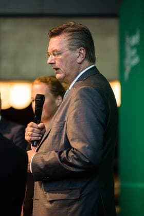 GER, Dortmund, Deutsches Fussballmuseum, Saisoneröffnung Allianz Frauen-Bundesliga, 28.08.2017, Deutsches Fussballmuseum , Dortmund, GER, Dortmund, Deutsches Fussballmuseum, Saisoneröffnung Allianz Frauen-Bundesliga, , im Bild picture shows Reinhard Grindel (DFB Praesident), nordphotox xRauch nph00251