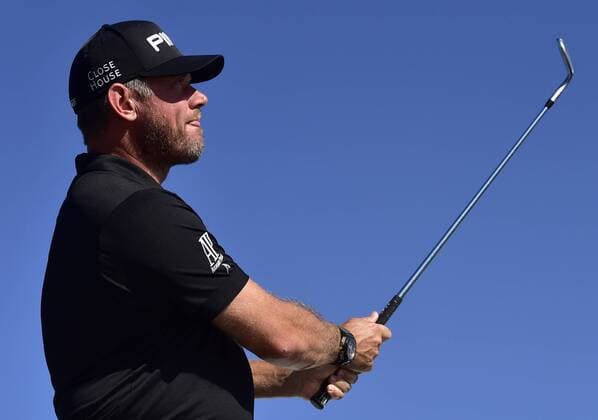 Golf player LEE WESTWOOD of Great Britain plays his ball during exhibition prior to the Czech Masters European Tour tournament in Prague, Czech Republic, August 29, 2017. (CTKxPhoto RomanxVondrous) CTKPhotoP201708290781901  vnd 4