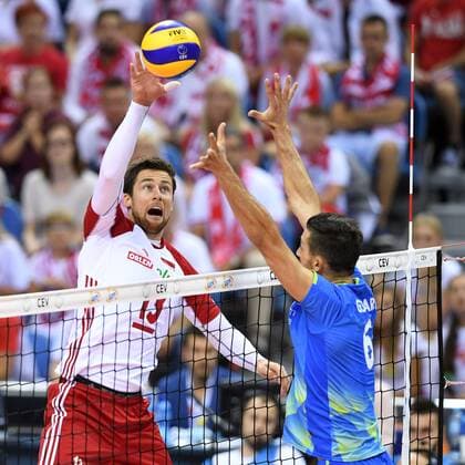 30.08.2017 KRAKOW TAURON ARENA, SIATKOWKA LOTTO EUROVOLLEY POLAND 2017, MISTRZOSTWA EUROPY W SIATKOWCE MEZCZYZN, POLSKA 2017 (2017 CEV VOLLEYBALL European Championship EM Europameisterschaft - MEN ) (PLAYOF MATCHES GAME POLAND - SLOVENIA) MECZ MECZ PLAYOF POLSKA - SLOWENIA NZ. (L) MICHAL KUBIAK FOTO JAKUB PIASECKI CYFRASPORT NEWSPIX.PL --- Newspix.pl  20170830CSJP3025