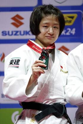 Tsukasa Yoshida (JPN), AUGUST 30, 2017 - Judo : SUZUKI World Judo Championships Budapest 2017 Women s -57kg Medal Ceremony at Budapest Arena in Budapest, Hungary. Noxthirdxpartyxsales  (qdwa056901)