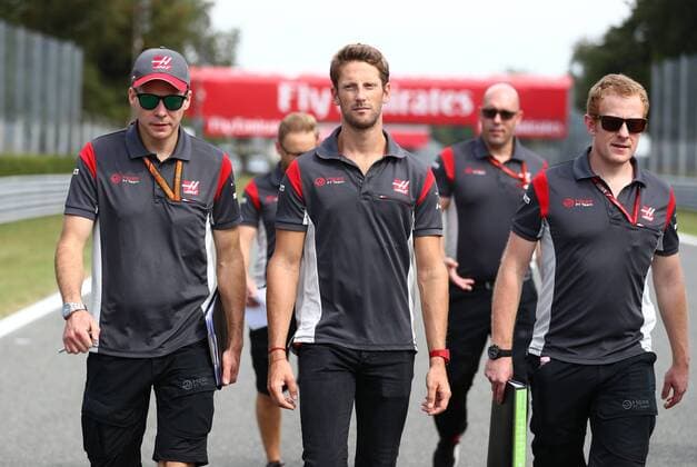 Romain Grosjean (Haas F1 Team) bei der Streckenbesichtigung, Grosser Preis von Italien 2017, Rennen, Motorsport, Formel 1, 31.08.2017, Monza Copyright: xNeisx Eibner-Pressefotox EP_ans