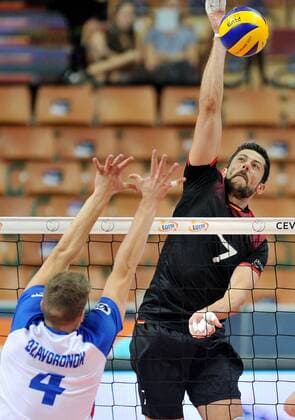 2017.08.31 Katowice Siatkowka mezczyzn Lotto Mistrzostwa Europy 2017 Lotto Eurovolley 2017 Niemcy - Czechy N z Andrei Michael of Germany Foto Rafal Rusek PressFocus NEWSPIX.PL 2017.08.31 Katowice European Men s Volleyball Championships 2017 Germany - Czech Republic Andrei Michael of Germany Credit: Rafal Rusek PressFocus --- Newspix.pl  20170831PF_RR052