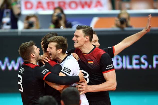 Katowice , Hala Spodek 31.08.2017 siatkowka Mistrzostwa Europy CEV 2017 Cwiercfinal 1 4 finalu Niemcy - Czechy NZ radosc Niemcy zwyciestwo FOT Michal Nowak Newspix.pl Katowice , Spodek s Hall 31.08.2017 sport volleyball 2017 CEV Volleyball European Championship EM Europameisterschaft - Men Quarter-final 1 4 Germany - Czech Republic photo by Michal Nowak Newspix.pl --- Newspix.pl  170831MIN080