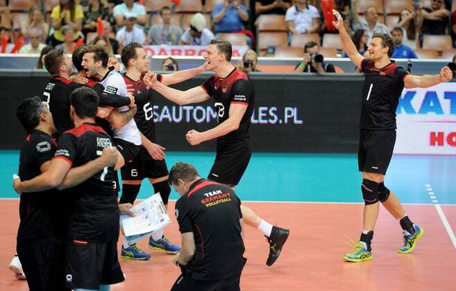 2017.08.31 Katowice Siatkowka mezczyzn Lotto Mistrzostwa Europy 2017 Lotto Eurovolley 2017 Niemcy - Czechy N z Zenger Julian, Hirsch Simon, Fromm Christian of Germany Foto Rafal Rusek PressFocus NEWSPIX.PL 2017.08.31 Katowice European Men s Volleyball Championships 2017 Germany - Czech Republic Zenger Julian, Hirsch Simon, Fromm Christian of Germany Credit: Rafal Rusek PressFocus --- Newspix.pl  20170831PF_RR078