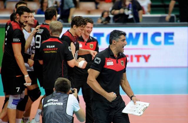 2017.08.31 Katowice Siatkowka mezczyzn Lotto Mistrzostwa Europy 2017 Lotto Eurovolley 2017 Niemcy - Czechy N z Giani Andrea team coach of Germany Foto Rafal Rusek PressFocus NEWSPIX.PL 2017.08.31 Katowice European Men s Volleyball Championships 2017 Germany - Czech Republic Giani Andrea team coach of Germany Credit: Rafal Rusek PressFocus --- Newspix.pl  20170831PF_RR080