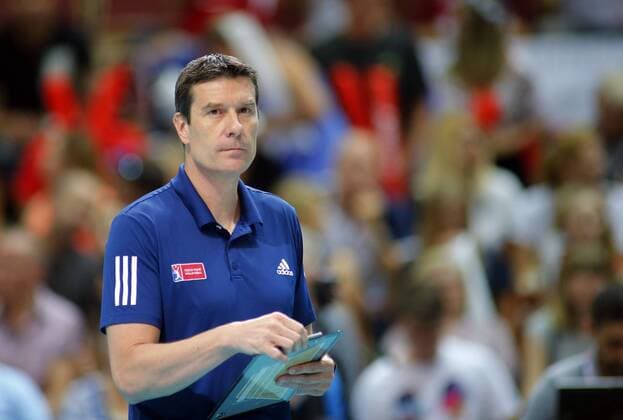 KATOWICE HALA SPODEK 31.08.2017 LOTTO EUROVOLLEY 2017 MECZ MISTRZOSTW EUROPY 2017 SIATKOWKA 1 4 FINALU NIEMCY (czarne) - CZECHY (bialo-niebieskie) NZ Michal Nekola trener Czech Head Coach . FOT TOMASZ WANTULA NEWSPIX.PL KATOWICE SPODEK 31.08.2017 VOLEYYBALL MEN S CHAMPIONSCHIP LOTTO EUROVOLLEY POLAND 2017 QUARTERFINAL GERMANY - CZECH REPUBLIC TOMASZ WANTULA NEWSPIX.PL --- Newspix.pl  170831WAN055