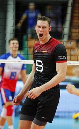 KATOWICE HALA SPODEK 31.08.2017 LOTTO EUROVOLLEY 2017 MECZ MISTRZOSTW EUROPY 2017 SIATKOWKA 1 4 FINALU NIEMCY (czarne) - CZECHY (bialo-niebieskie) NZ radosc siatkarzy Niemiec - Marcus Bohme . FOT TOMASZ WANTULA NEWSPIX.PL KATOWICE SPODEK 31.08.2017 VOLEYYBALL MEN S CHAMPIONSCHIP LOTTO EUROVOLLEY POLAND 2017 QUARTERFINAL GERMANY - CZECH REPUBLIC TOMASZ WANTULA NEWSPIX.PL --- Newspix.pl  170831WAN071