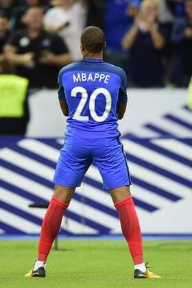 joie de Kylian Mbappe (France) apres son but FOOTBALL : France vs Pays Bas - Paris - 31 08 2017 JBAutissier Panoramic 