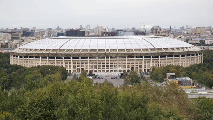 Soccer: Luzhniki Stadium, main venue of 2018 World Cup in Russia Photo taken Aug. 29, 2017, shows Luzhniki Stadium in Moscow, the venue of the 2018 World Cup s opening and final matches. 