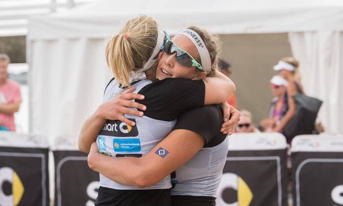 Deutsche smart Beach-Volleyball Meisterschaften Timmendorfer-Strand am 01.09.2017 Victoria Bieneck (Hamburger SV), Isabel Schneider (Hamburger SV); Deutsche smart Beach-Volleyball Meisterschaften am 01.09.2017, Ahmann-Hager-Arena, Timmendorfer-Strand. xPWx