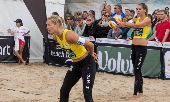 Deutsche smart Beach-Volleyball Meisterschaften Timmendorfer-Strand am 01.09.2017 Anni Schumacher (Dresdner SSV), Kim Behrens (USC Muenster); Deutsche smart Beach-Volleyball Meisterschaften am 01.09.2017, Ahmann-Hager-Arena, Timmendorfer-Strand. xPWx