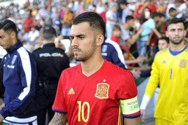 Captain of Spain Daniel Ceballos reacts before the Under-21 friendly soccer match between Spain and Italy at Salto del Caballo stadium, in Toledo, Spain, 01 September 2017. Spain vs Italy !ACHTUNG: NUR REDAKTIONELLE NUTZUNG!  Copyright: xIsmaelxHerrerox 20170901-636398944202170170