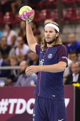 Mikkel Hansen (Paris) HANDBALL : PSG vs St Raphael - Trophee des Champions - Rouen - 01 09 2017 JBAutissier Panoramic 