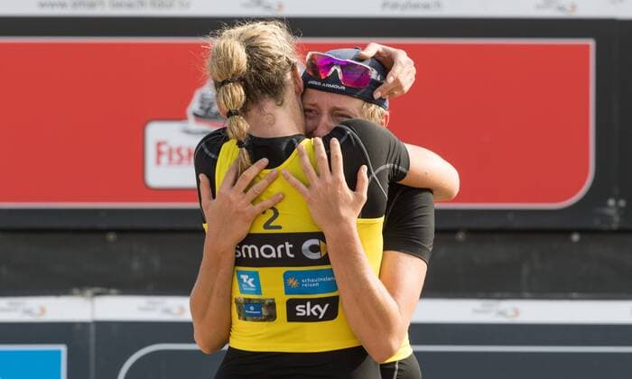Deutsche smart Beach-Volleyball Meisterschaften Timmendorfer-Strand am 02.09.2017 Melanie Gernert (VCO Berlin ), Tatjana Zautys (SV Winnenden Krutzkamboo); Deutsche smart Beach-Volleyball Meisterschaften am 02.09.2017, Ahmann-Hager-Arena, Timmendorfer-Strand. xPWx