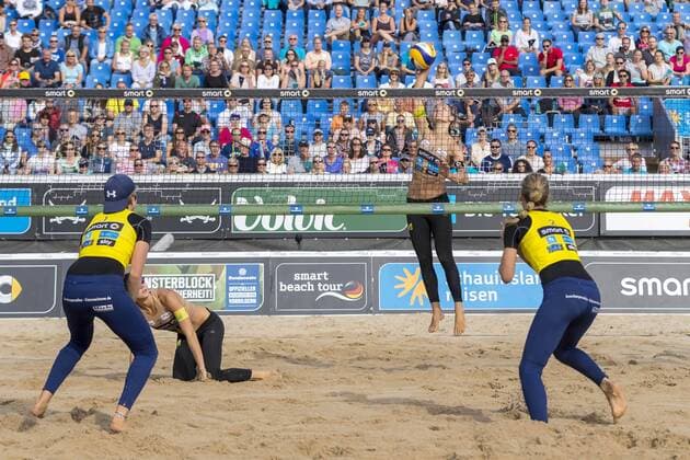 Melanie Gernert, Tatjana Zautys, Laura Ludwig und Kira Walkenhorst. Ludwig Walkenhorst vs Gernert Zautys, Deutsche smart Beach-Volleyball Meisterschaften 2017, 02.09.17 Timmendorfer Strand Schleswig-Holstein Germany Ahmann-Hager-Arena Copyright: xAgentur54Gradx xFelixxKoenigx