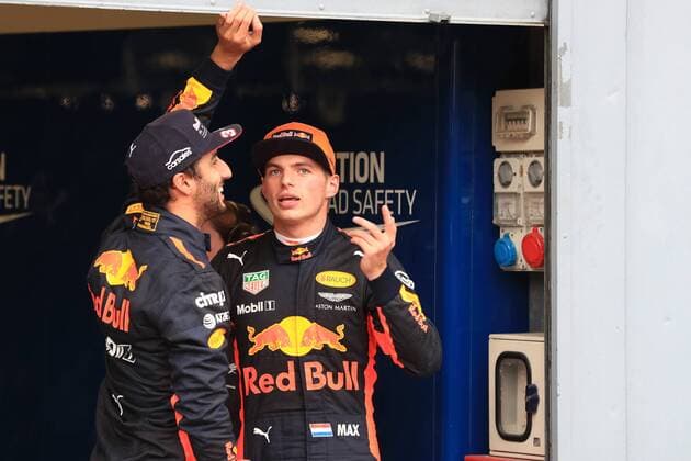2nd September 2017, Autodromo Nazionale Monza, Monza; Italian Grand Prix, Saturday Qualifying Session; Daniel Ricciardo and Max Verstappen Red Bull Racing RB13 xOctanex  ActionPlus11924822