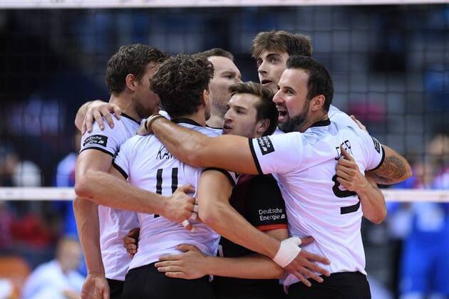 2017.09.02 Krakow Siatkowka , Mistrzostwa Europy mezczyzn 2017 , LOTTO Eurovolley Poland 2017 Serbia - Niemcy N z Team of Germany Foto Krzysztof Porebski PressFocus 2017.09.02 Krakow Volleyball , CEV Volleyball European Championship EM Europameisterschaft - Men , LOTTO Eurovolley Poland 2017 Serbia - Germany Team of Germany Credit: Krzysztof Porebski PressFocus NEWSPIX.PL --- Newspix.pl FRANCE OUT!  20170902PF_KP084