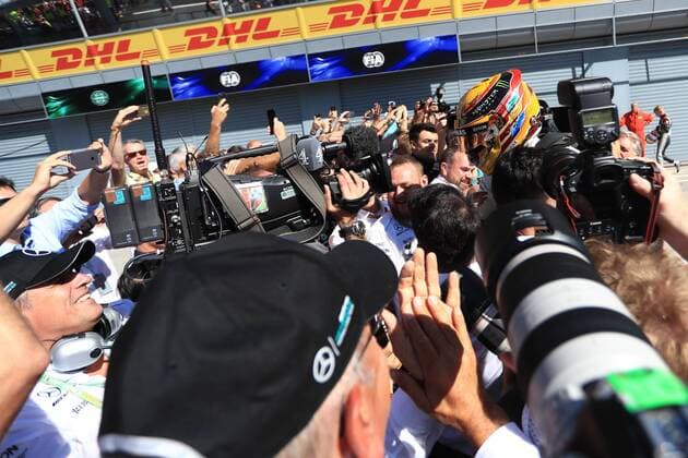 3rd September 2017, Autodromo Nazionale Monza, Monza; Italian Grand Prix, Race Day, Podium; Lewis Hamilton - Mercedes AMG Petronas F1 Team wins in Monza xOctanex  ActionPlus11925540