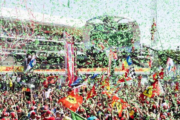 Motorsports: FIA Formula One World Championship WM Weltmeisterschaft 2017, Grand Prix of Italy, 77 Valtteri Bottas (FIN, Mercedes AMG Petronas F1 Team), 44 Lewis Hamilton (GBR, Mercedes AMG Petronas F1 Team), 5 Sebastian Vettel (GER, Scuderia Ferrari), Monza Italy xHOCHxZWEIx