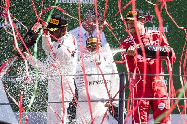 Motorsports: FIA Formula One World Championship WM Weltmeisterschaft 2017, Grand Prix of Italy, 44 Lewis Hamilton (GBR, Mercedes AMG Petronas F1 Team), 5 Sebastian Vettel (GER, Scuderia Ferrari), Monza Italy xHOCHxZWEIx