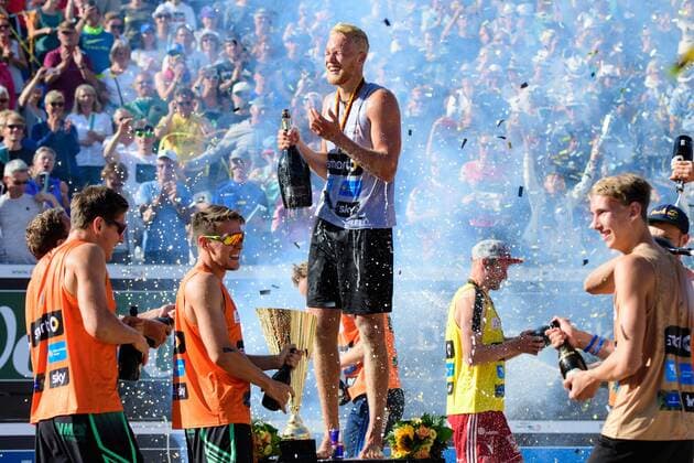 03.09.2017, Timmendorfer Strand, Ahmann-Hager-Arena Beachvolleyball, Deutsche Meisterschaft Deutscher Meister 2017: Tim Holler