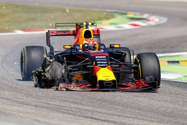 Themen der Woche - SPORT Bilder des Tages - SPORT Max Verstappen (Red Bull Racing) mit Reifenschaden, Grosser Preis von Italien 2017, Rennen, Motorsport, Formel 1, 03.09.2017, Monza Copyright: xEibner-Pressefoto AlexanderxNeisx EP_ANS