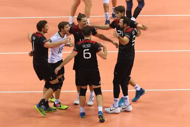 Volleyball EM, Finale, Deutschland - Russland KRAKOW, 03.09.2017 MISTRZOSTWA EUROPY W SIATKOWCE MEZCZYZN CEV 2017, 2017 CEV VOLLEYBALL European Championship EM Europameisterschaft - MEN FINAL NIEMCY - ROSJA, GERMANY - RUSSIA n z. RADOSC NIEMCY FOTO: TOMASZ MARKOWSKI NEWSPIX.PL --- Newspix.pl FRANCE OUT!  2017090331