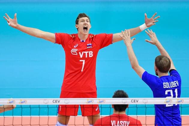 2017.09.03 Krakow Siatkowka mezczyzn Lotto Mistrzostwa Europy 2017 Final: Niemcy - Rosja N z Dmitrii Volkov of Russia Foto Lukasz Laskowski PressFocus 2017.09.03 Szczecin European Men s Volleyball Championships 2017 Final: Germany vs. Russia Dmitrii Volkov of Russia Credit: Lukasz Laskowski PressFocus NEWSPIX.PL --- Newspix.pl FRANCE OUT!  20170903_LUK_149