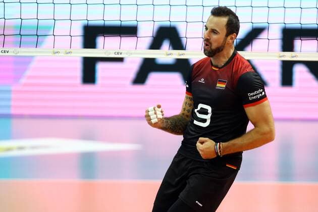 Krakow , Tauron Arena 03.09.2017 siatkowka Mistrzostwa Europy CEV 2017 Final Niemcy - Rosja NZ Gyorgy Grozer ( GER ) radosc , celebration FOT Michal Nowak Newspix.pl Krakow , Tauron Arena 03.09.2017 sport volleyball 2017 CEV Volleyball European Championship EM Europameisterschaft - Men The final game , golden medal match Germany - Russia photo by Michal Nowak Newspix.pl --- Newspix.pl FRANCE OUT!  170903MIN121