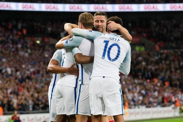 England?s Marcus Rashford celebrates scoring his side s 2nd goal during the World Cup Qualifying - European - Group F match at Wembley Stadium, London. Picture date 4th September 2017. Picture credit should read: Charlie Forgham-Bailey Sportimage EDITORIAL USE ONLY. No use with unauthorised audio, video, data, fixture lists, club league logos or live services. Online in-match use limited to 120 images, no video emulation. No use in betting, games or single club league player publications.