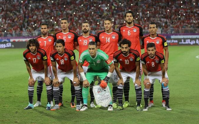 September 5, 2017 - Alexandria, Alexandria, Egypt - Egypt players compete with Uganda players in the FIFA World Cup WM Weltmeisterschaft Fussball 2018 qualification at the Borg al-Arab Stadium near Alexandria on September 5, 2017 Middle East News - September 5, 2017 - ZUMAap3_ 80012415st Copyright: xStringerx