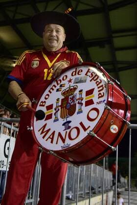 Spanien Fan Manuel Caceres Artesero, genannt Manolo el del Bombo, ESP, Liechtenstein - Spanien, Nationalmannschaft, Laenderspiel, Fussball, 05.09.2017 