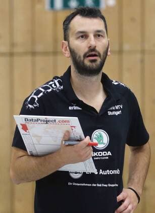Herxheim Volleyball Bundesliga try out Alliance MTV Stuttgart vs VC Wiesbaden team manager Giannis Athanasopoulos Alliance