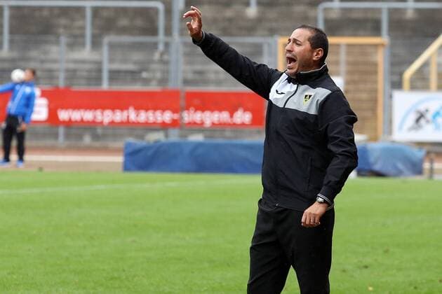 team manager Fuat Kilic AC Football third division West 7 Matchday TUS Erndtebrueck Alemannia Aachen at 09 09 2017 in Siegen Germany