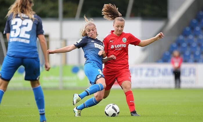 09 09 2017 xCEx Germany Sinsheim Football Women u0026 39;s football Alliance Women Bundesliga Season 2017 2018 TSG 1899 Hoffenheim against 1 FFC Frankfurt TaBeA Wassmuth Hoffenheim against Tanja Pawollek Frankfurt