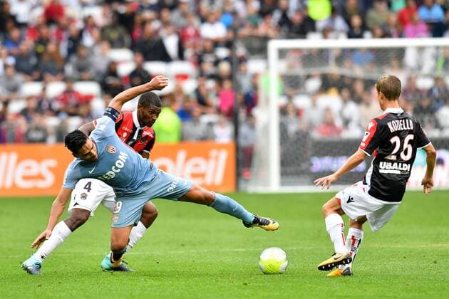04 Santos MARLON (nice) - 09 RADAMEL FALCAO (mon) FOOTBALL : Nice vs Monaco - Ligue 1 - 09 09 2017 FEP Panoramic 