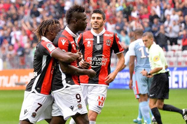 09 Mario BALOTELLI (nice) - 08 Pierre LEES MELOU (nice) - JOIE FOOTBALL : Nice vs Monaco - Ligue 1 - 09 09 2017 FEP Panoramic 