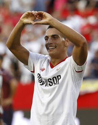 Sevilla s French striker Wissam Ben Yedder jubilates the second goal of the team against Eibar during the Liga Santander match that both teams played at the Sanchez Pizjuan stadium in Seville, Andalusia, Spain, 09 September 2017. Sevilla vs. Eibar !ACHTUNG: NUR REDAKTIONELLE NUTZUNG!  Copyright: xJULIOxMUÑOZx SEV015 20170909-636405851743480384