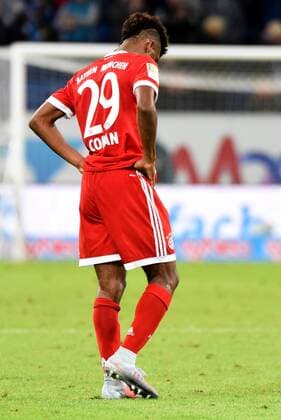 Kingsley Coman FC Bavaria Munich DISAPPOINTED Germany Sinsheim Sports Football Bundesliga TSG 1899 Hoffenheim vs FC Bavaria Munich at 09 09 2017 Rhine Neckar Arena